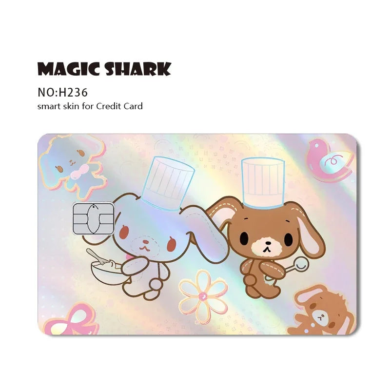 Cute Holographic Spiderman & Cat & FBI Card Sticker