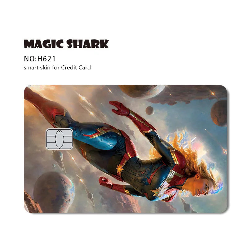 Venom & Spiderman & Captan America Holographic Film Sticker Credit Card Sticker