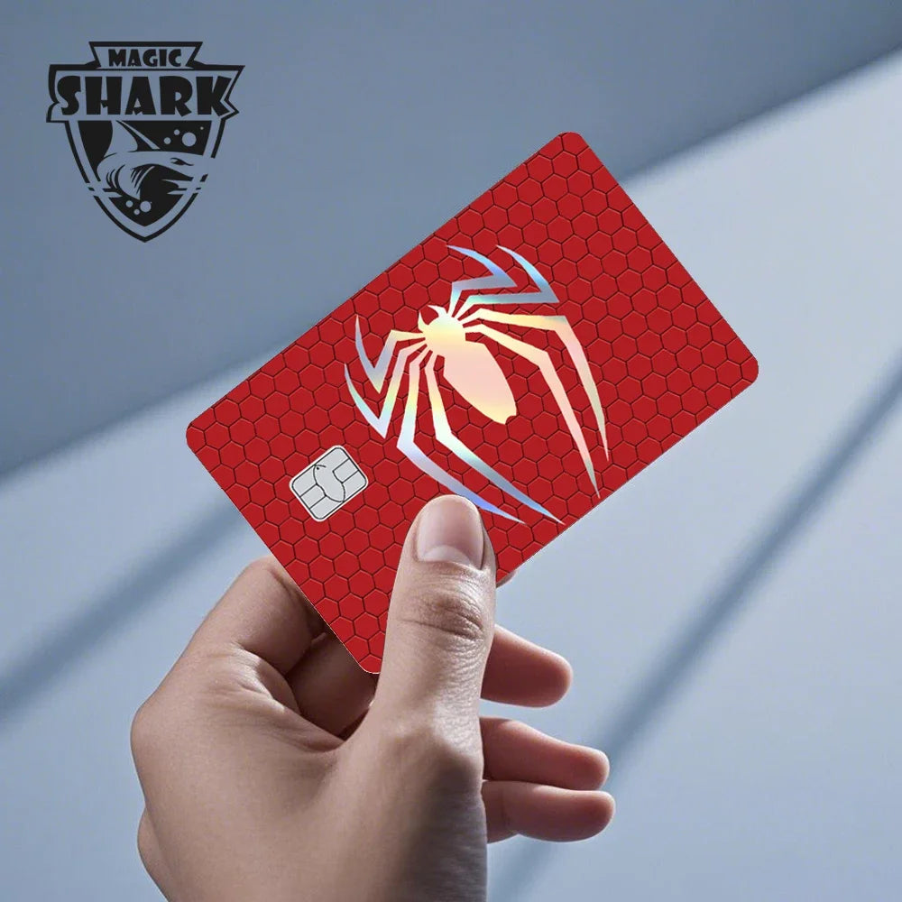 Cute Holographic Spiderman & Cat & FBI Card Sticker