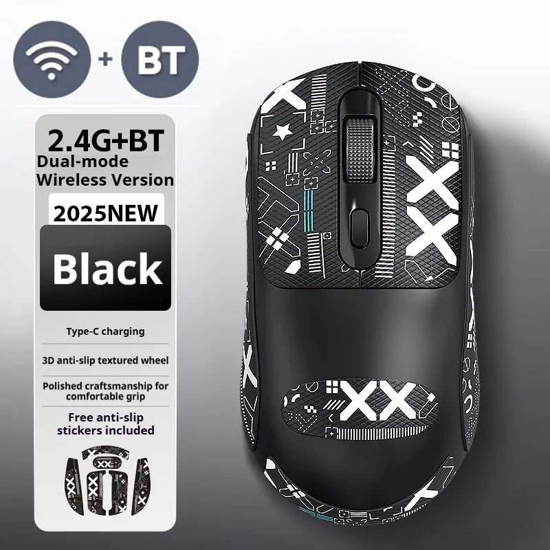 🖱️ 2025 RGB Bluetooth Gaming Mouse – Rechargeable Dual Mode Wireless