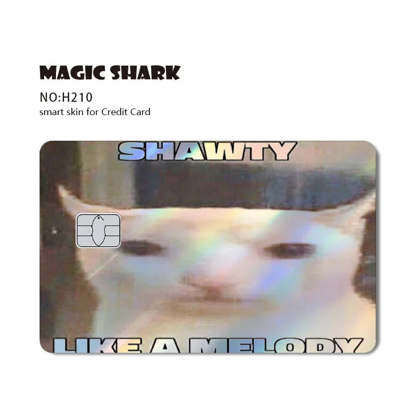 Cute Holographic Spiderman & Cat & FBI Card Sticker