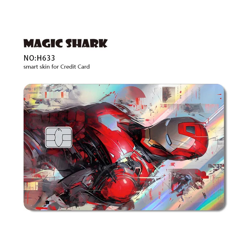 Venom & Spiderman & Captan America Holographic Film Sticker Credit Card Sticker