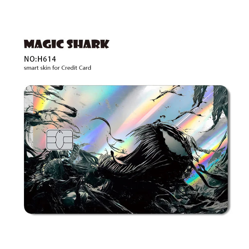 Venom & Spiderman & Captan America Holographic Film Sticker Credit Card Sticker