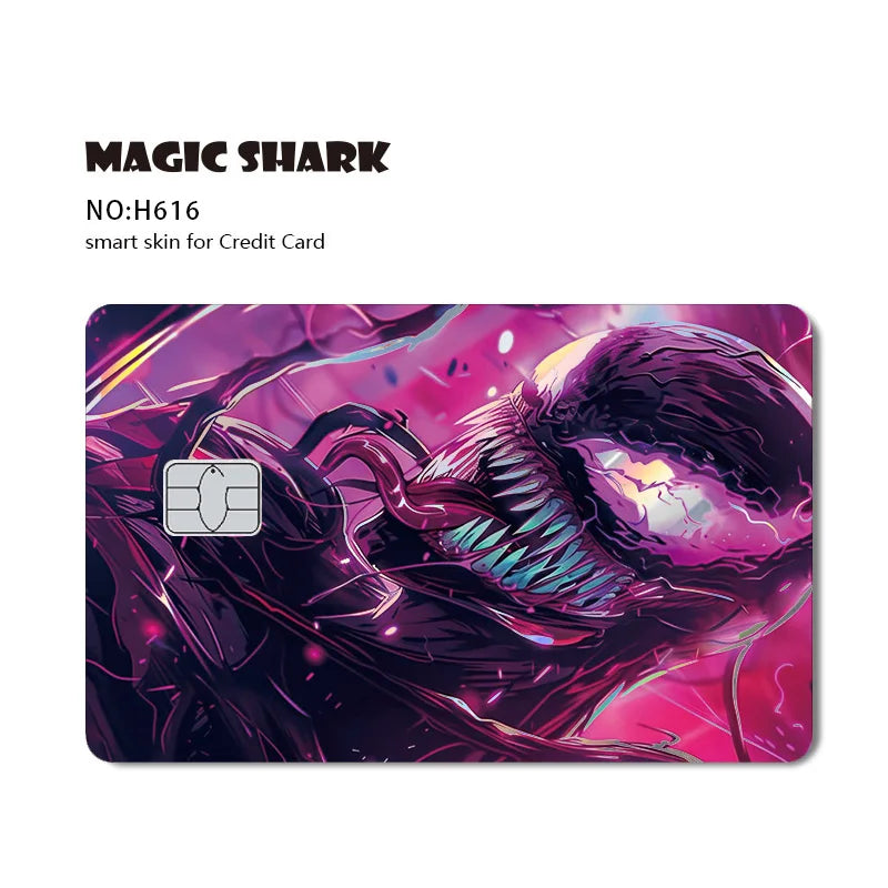 Venom & Spiderman & Captan America Holographic Film Sticker Credit Card Sticker