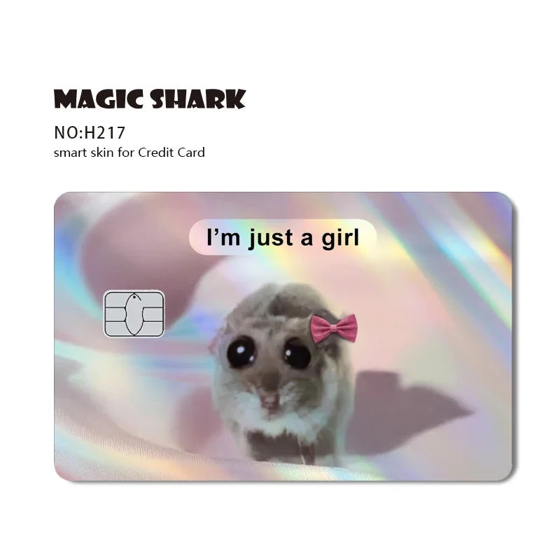 Cute Holographic Spiderman & Cat & FBI Card Sticker