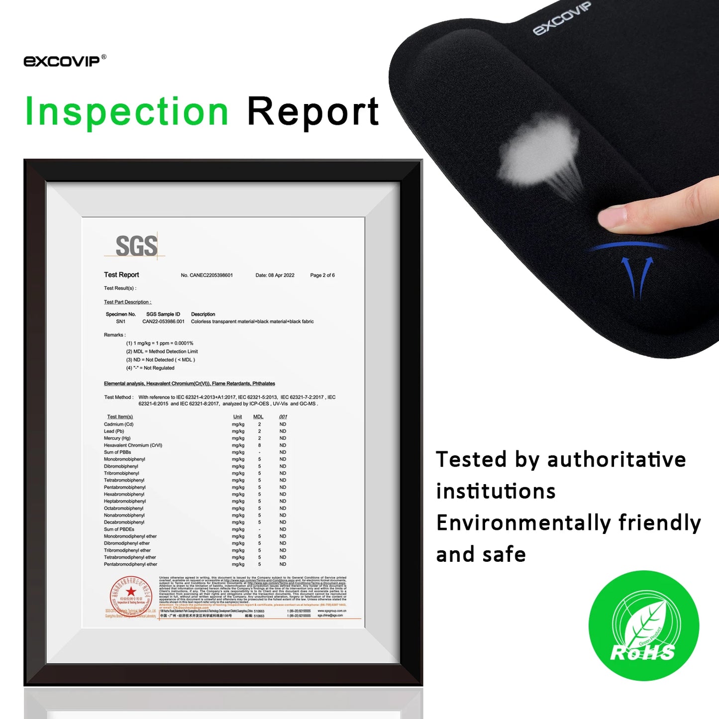 🖱️EXCO™ Ergonomic Memory Foam Mouse Pad – Wrist Support