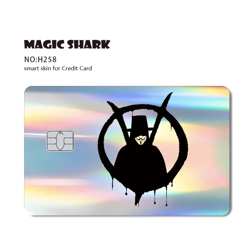 Cute Holographic Spiderman & Cat & FBI Card Sticker