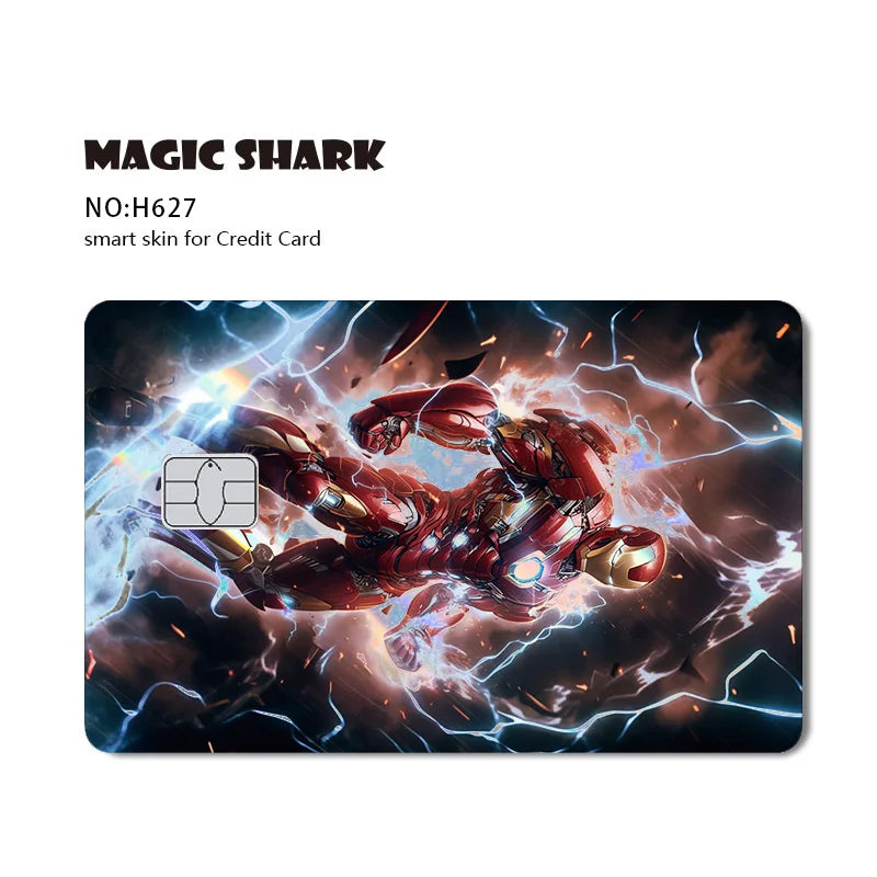 Venom & Spiderman & Captan America Holographic Film Sticker Credit Card Sticker