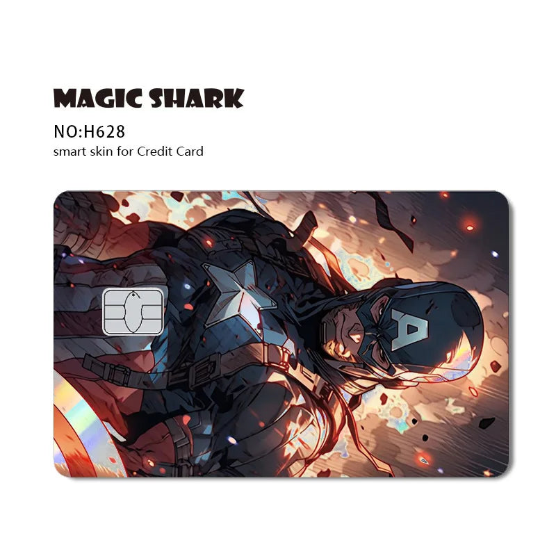 Venom & Spiderman & Captan America Holographic Film Sticker Credit Card Sticker