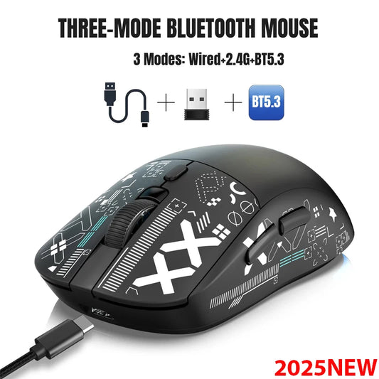 🖱️ 2025 RGB Bluetooth Gaming Mouse – Rechargeable Dual Mode Wireless