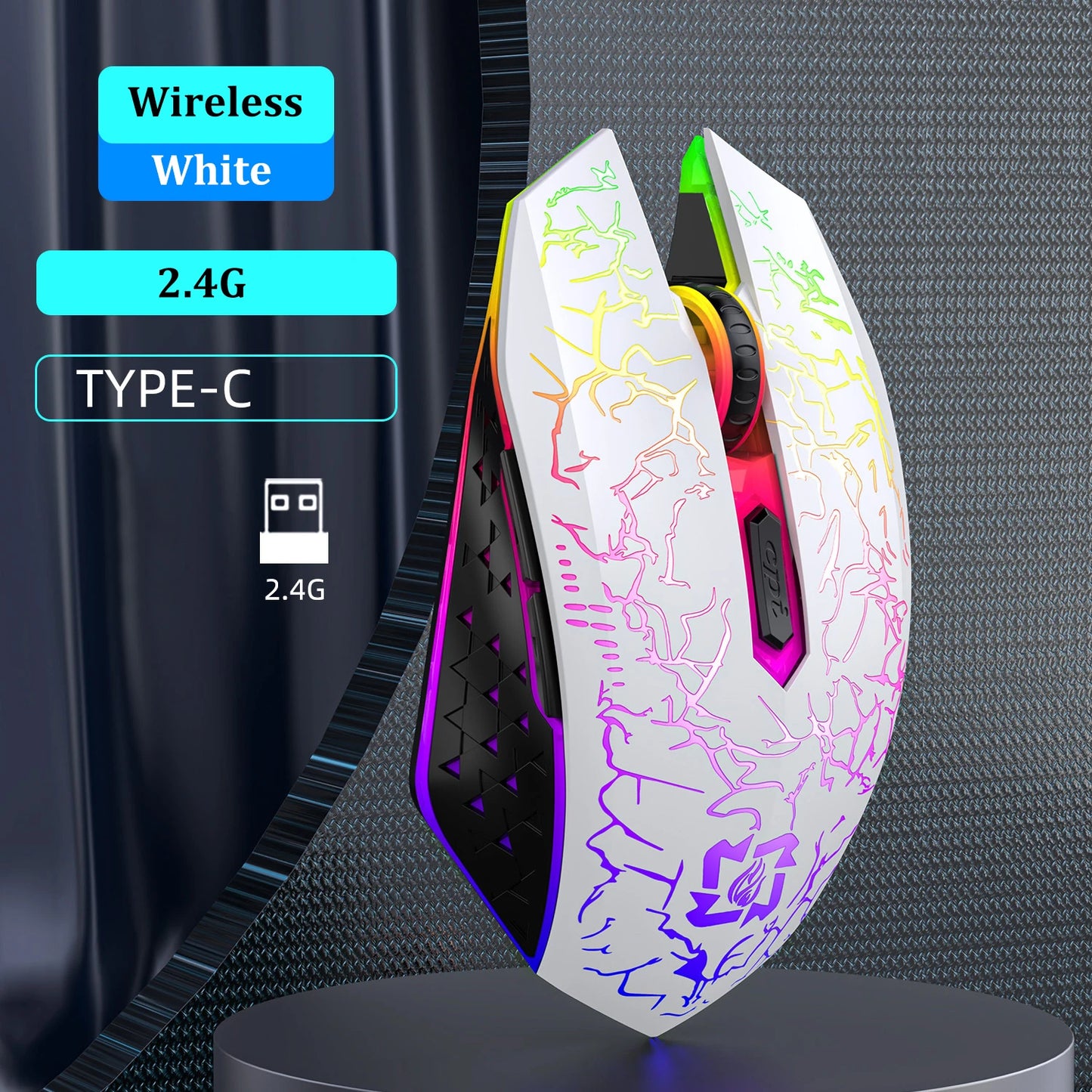 🖱️ BlazeX™ RGB Wireless Mouse – Power & Style