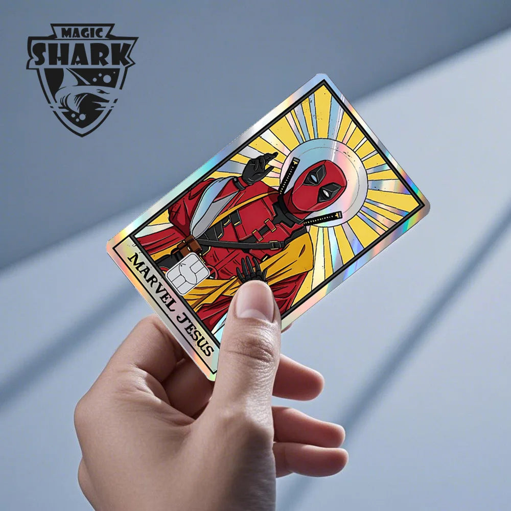 Venom & Spiderman & Captan America Holographic Film Sticker Credit Card Sticker