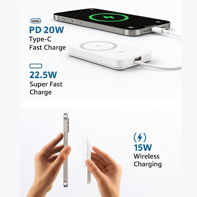 ⚡ 50,000mAh Wireless Charger – Type-C Beast