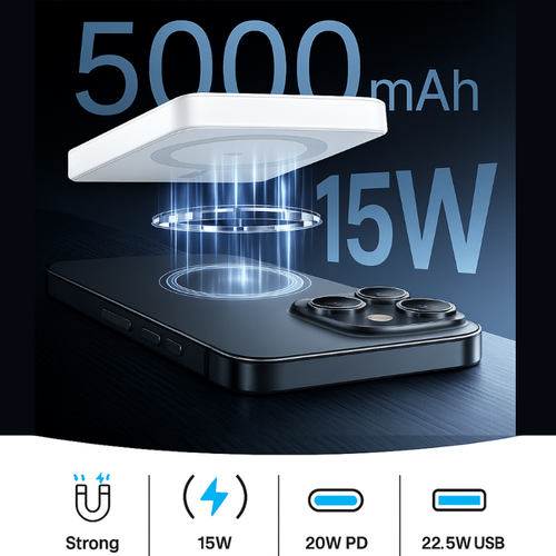 ⚡ 50,000mAh Wireless Charger – Type-C Beast