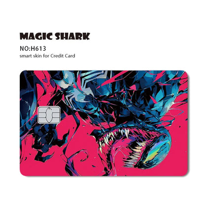 Venom & Spiderman & Captan America Holographic Film Sticker Credit Card Sticker