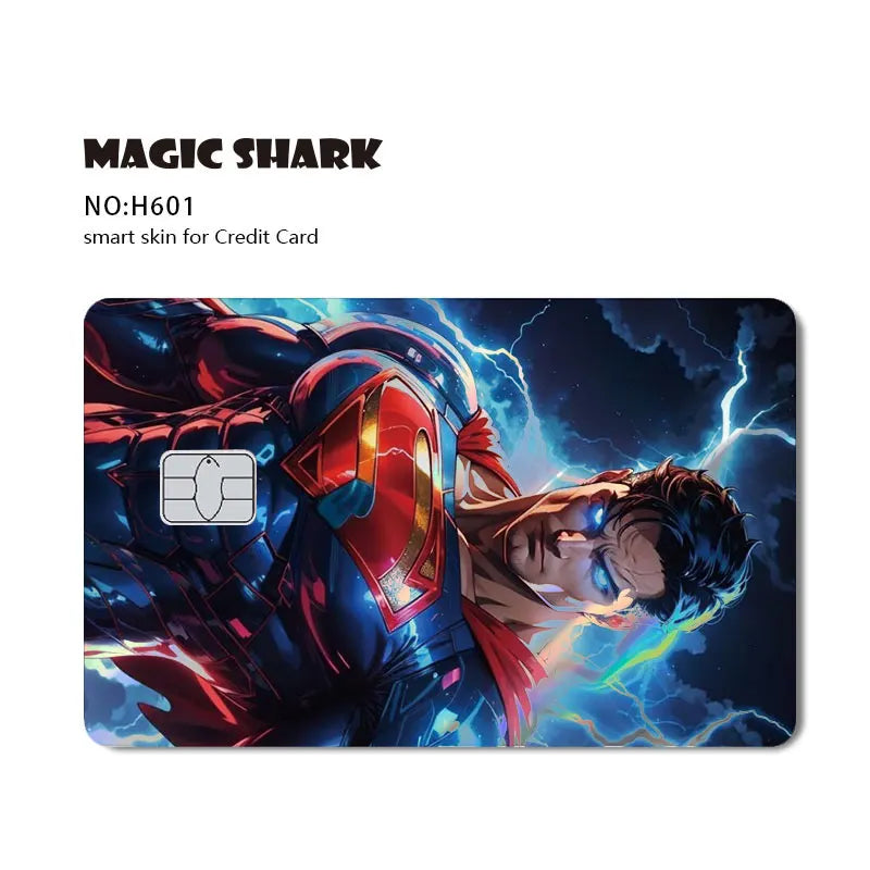 Batman & Superman & Harley Queen Holographic Film Sticker Credit Card Sticker