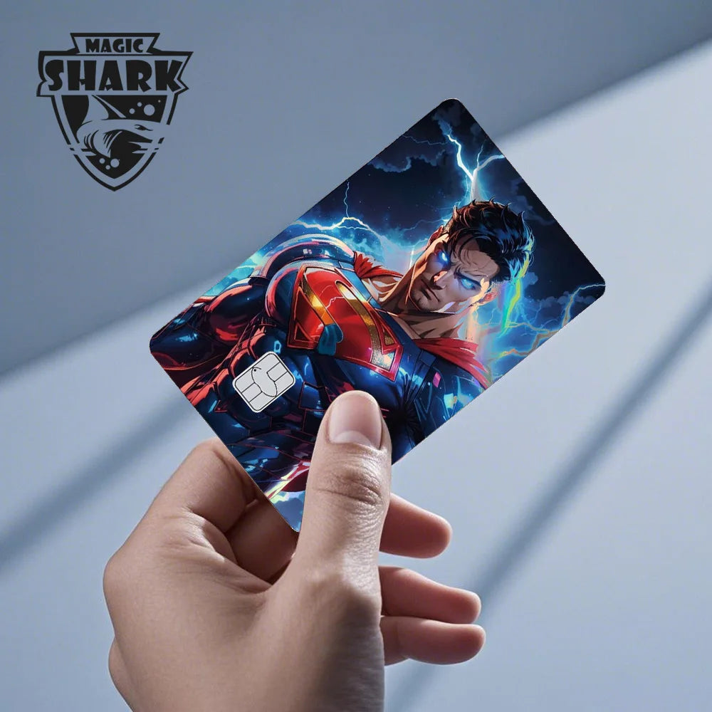 Batman & Superman & Harley Queen Holographic Film Sticker Credit Card Sticker