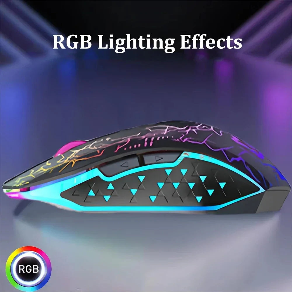 🖱️ BlazeX™ RGB Wireless Mouse – Power & Style
