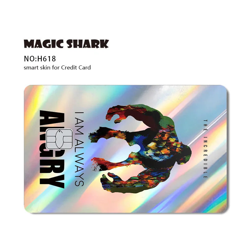 Venom & Spiderman & Captan America Holographic Film Sticker Credit Card Sticker