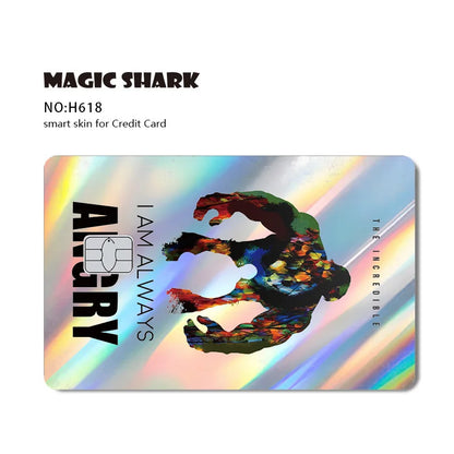 Venom & Spiderman & Captan America Holographic Film Sticker Credit Card Sticker