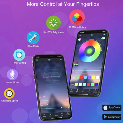 💡 Smart Bluetooth LED Strip Lights – App + Bluetooth