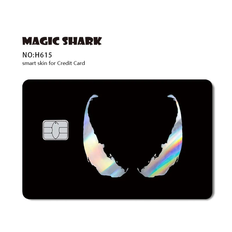 Venom & Spiderman & Captan America Holographic Film Sticker Credit Card Sticker