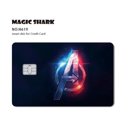 Venom & Spiderman & Captan America Holographic Film Sticker Credit Card Sticker