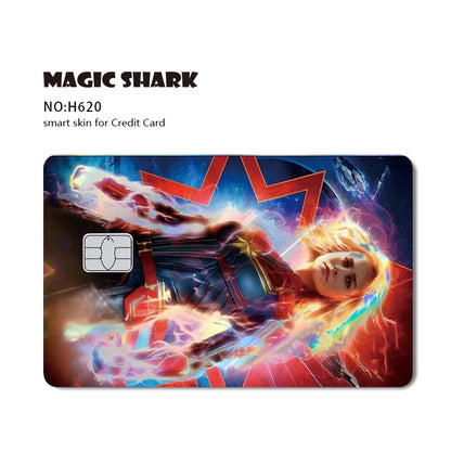 Venom & Spiderman & Captan America Holographic Film Sticker Credit Card Sticker