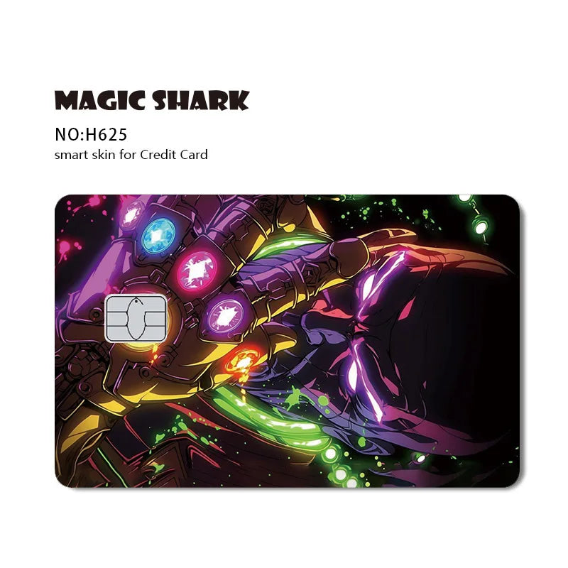 Venom & Spiderman & Captan America Holographic Film Sticker Credit Card Sticker