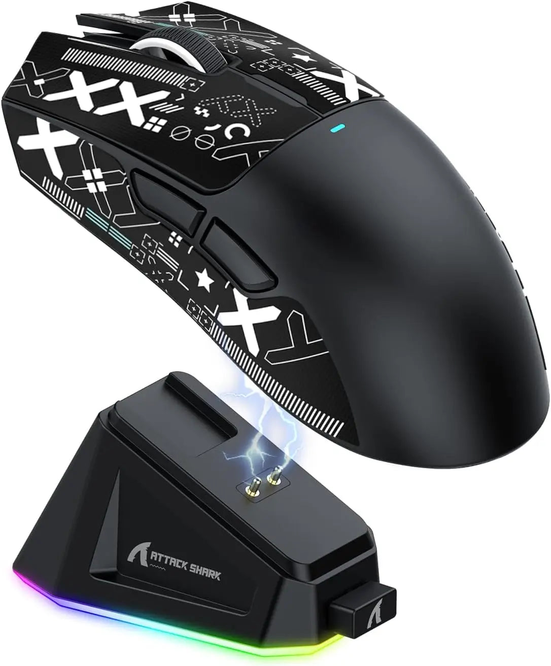 🖱️ Attack Shark X11 Tri-Mode RGB Gaming Mouse – Bluetooth/Wired + Charging Dock
