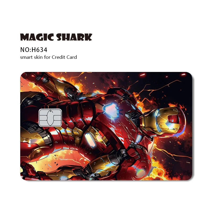 Venom & Spiderman & Captan America Holographic Film Sticker Credit Card Sticker