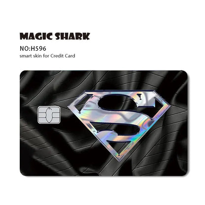 Batman & Superman & Harley Queen Holographic Film Sticker Credit Card Sticker