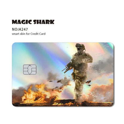 Cute Holographic Spiderman & Cat & FBI Card Sticker