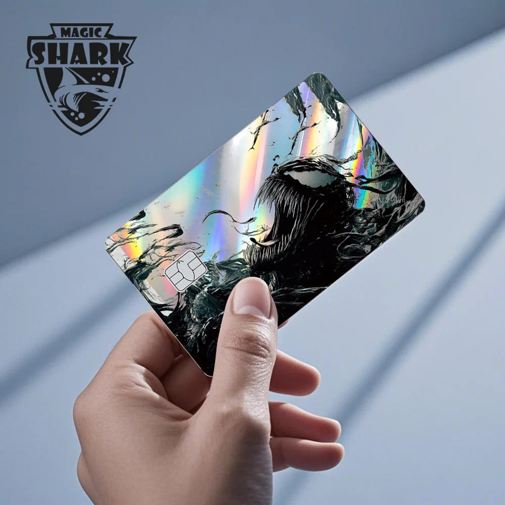 Venom & Spiderman & Captan America Holographic Film Sticker Credit Card Sticker