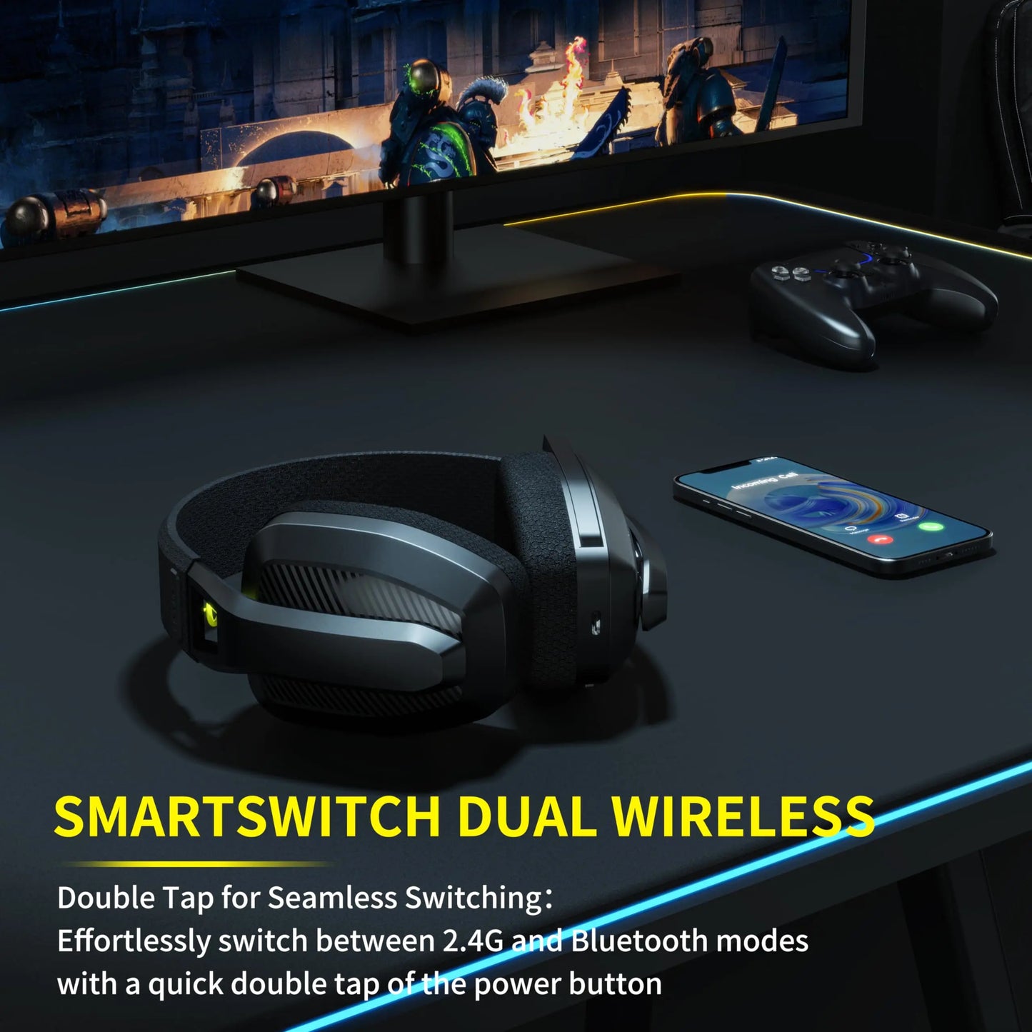BW06™ Wireless Gaming Headset – PS5 | PC | Bluetooth ⚡