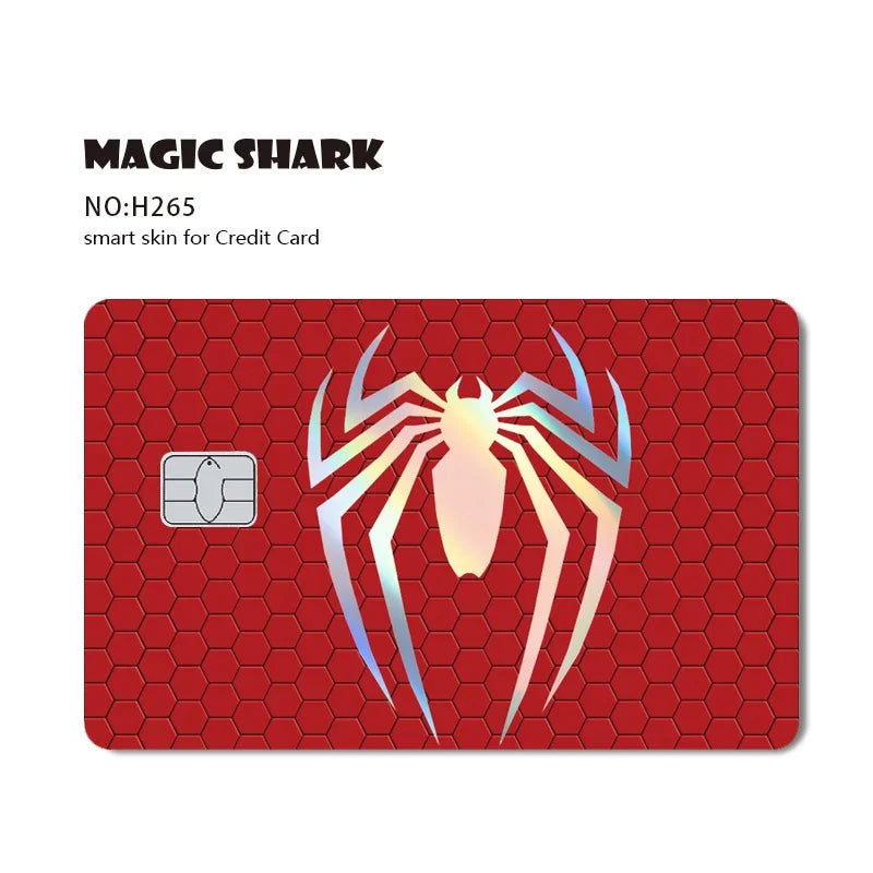 Cute Holographic Spiderman & Cat & FBI Card Sticker