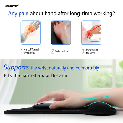 🖱️EXCO™ Ergonomic Memory Foam Mouse Pad – Wrist Support