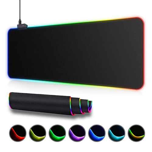 🖱️RGB LED Gaming Mouse Pad – Large Waterproof Desk Mat