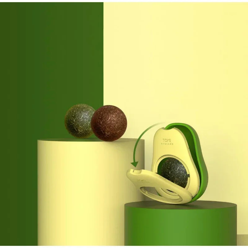 ⭐ Lickacado™ 😻 | Wall Catnip Ball for Healthy Chewing & Teeth Cleaning