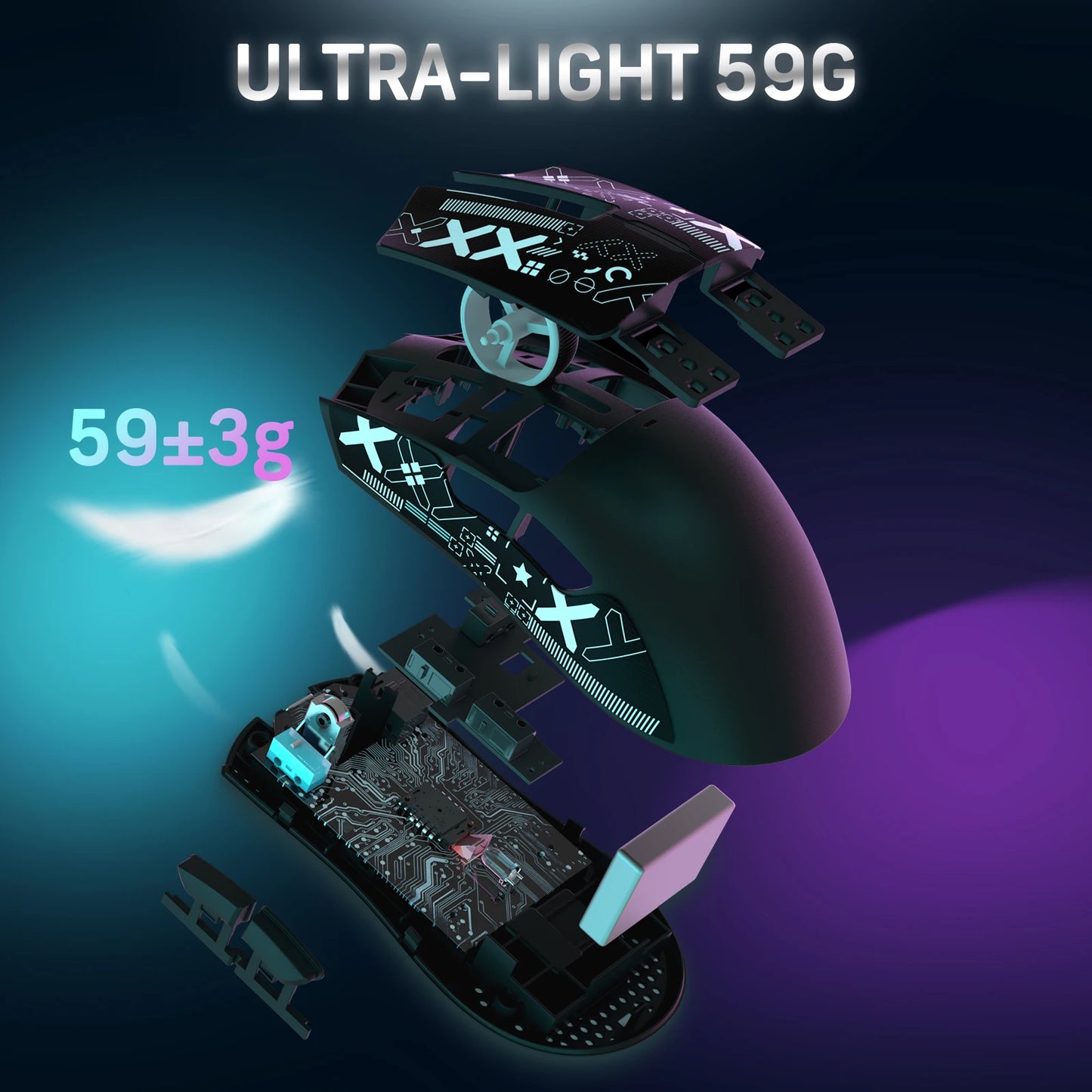 🖱️ Attack Shark X11 Tri-Mode RGB Gaming Mouse – Bluetooth/Wired + Charging Dock