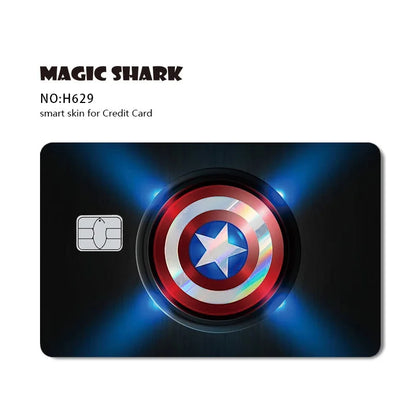 Venom & Spiderman & Captan America Holographic Film Sticker Credit Card Sticker