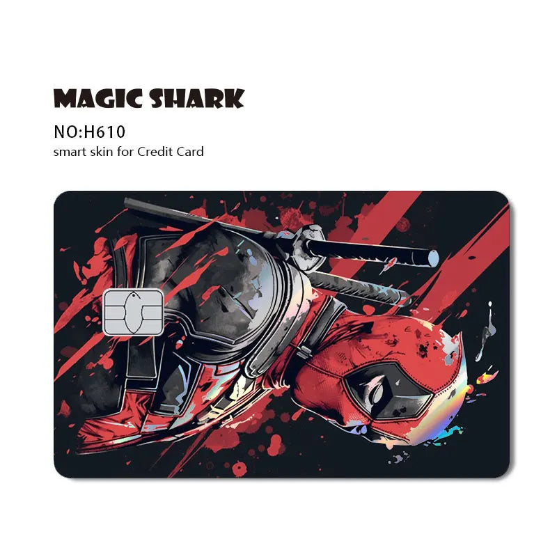 Venom & Spiderman & Captan America Holographic Film Sticker Credit Card Sticker