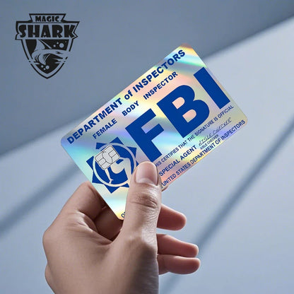 Cute Holographic Spiderman & Cat & FBI Card Sticker