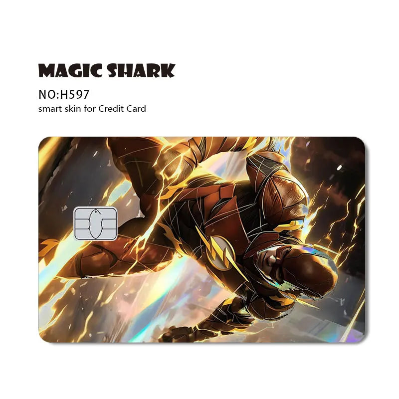 Batman & Superman & Harley Queen Holographic Film Sticker Credit Card Sticker