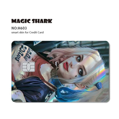 Batman & Superman & Harley Queen Holographic Film Sticker Credit Card Sticker
