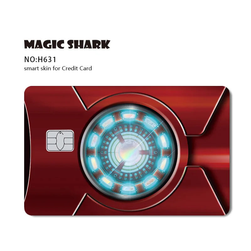 Venom & Spiderman & Captan America Holographic Film Sticker Credit Card Sticker