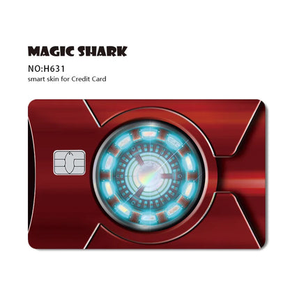 Venom & Spiderman & Captan America Holographic Film Sticker Credit Card Sticker