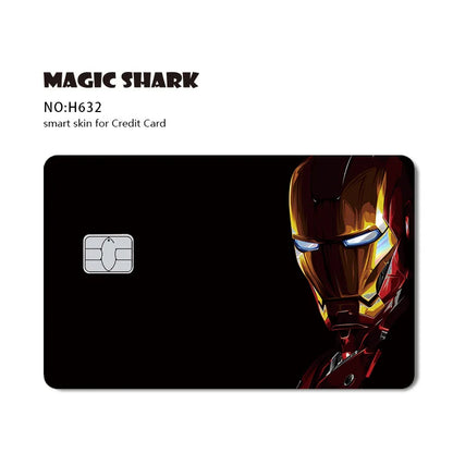 Venom & Spiderman & Captan America Holographic Film Sticker Credit Card Sticker