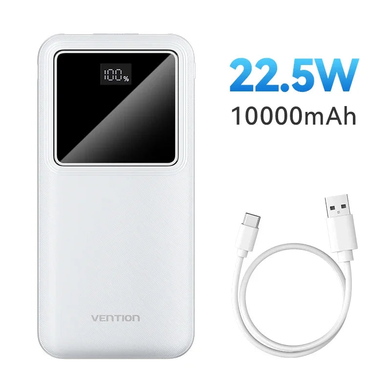 ⚡ Vention 10000mAh Power Bank – 22.5W Fast Charge