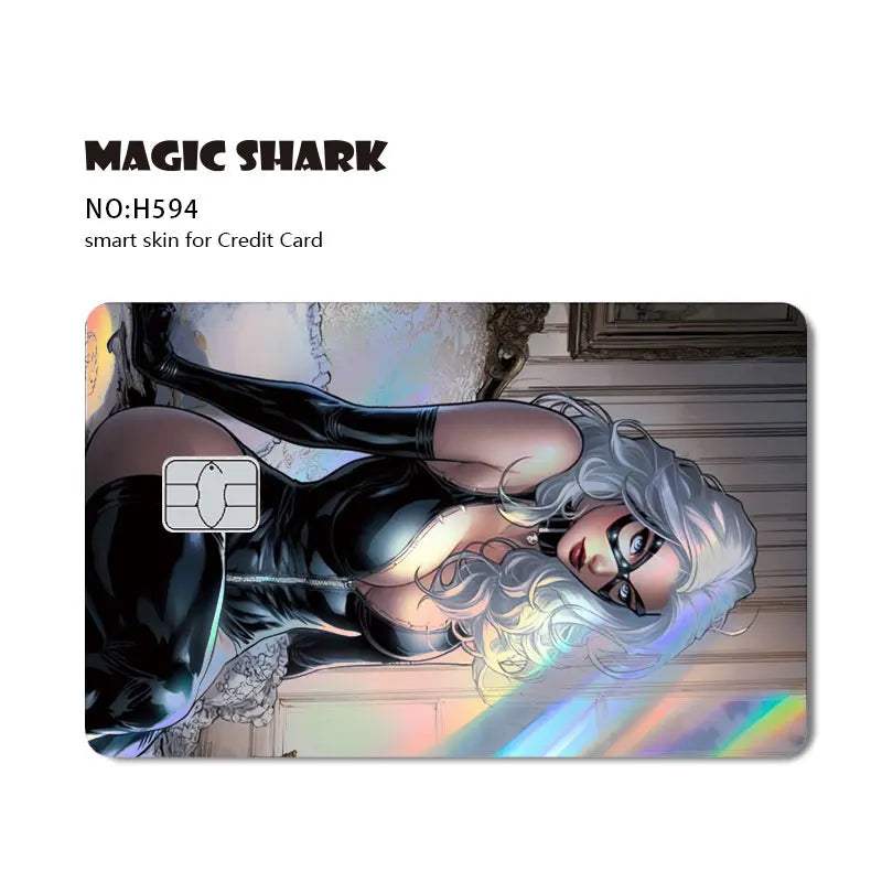 Batman & Superman & Harley Queen Holographic Film Sticker Credit Card Sticker
